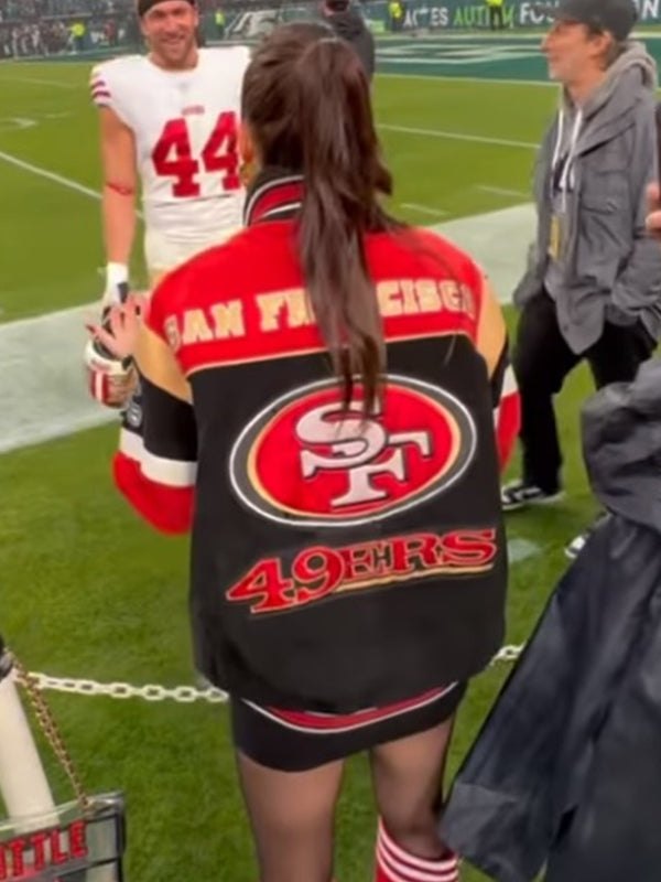 49ers Kristin Juszczyk Suede Jacket