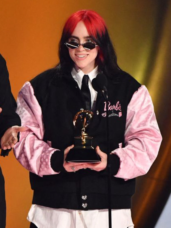 Billie Eilish Grammy Awards Barbie Varsity Jacket