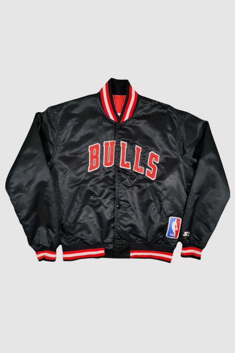 80’s Chicago Bulls Black Bomber Jacket