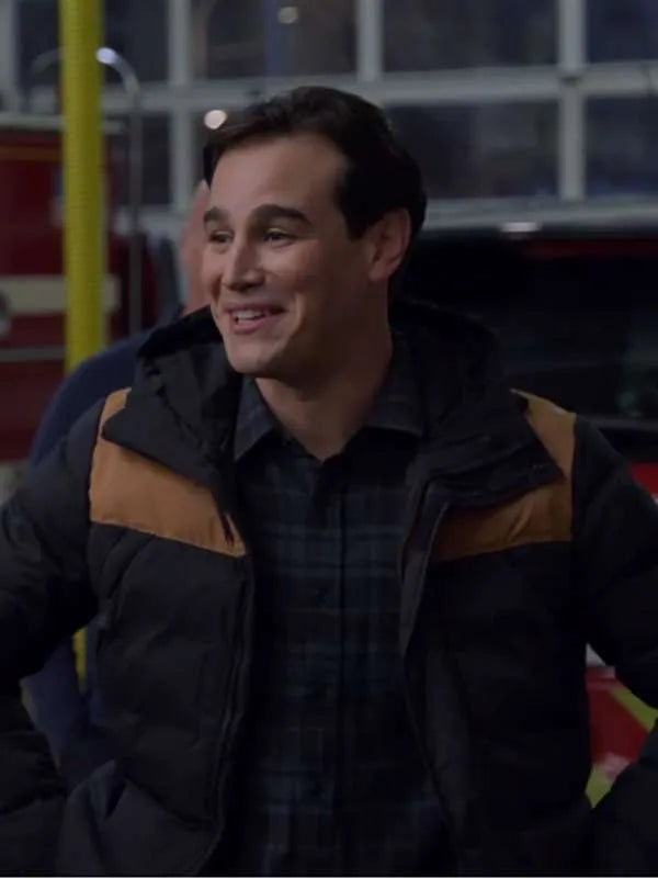 Blake Gallo Chicago Fire Black Puffer Jacket