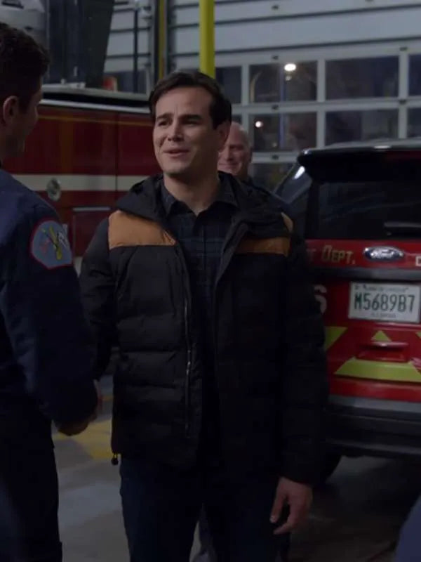 Blake Gallo Chicago Fire Black Puffer Jacket