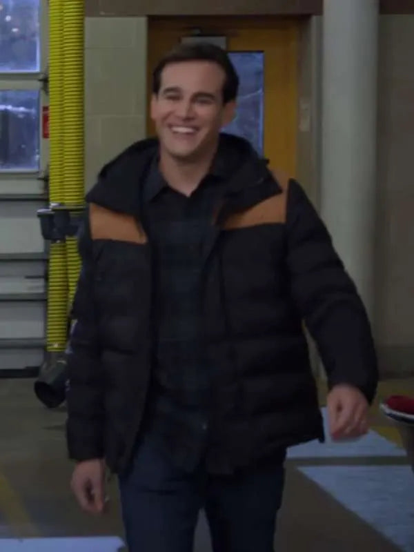 Blake Gallo Chicago Fire Black Puffer Jacket