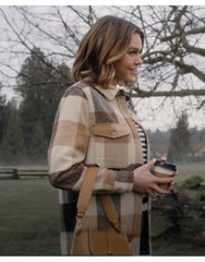 An Easter Bloom 2024 Aimee Teegarden Plaid Coat