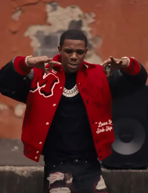 A Boogie Wit Da Hoodie Did Me Wrong Red Varsity Jacket