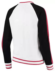 Arizona Cardinals White And Black Varsity Jacket With Patches