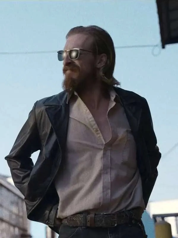 Austin Amelio Hit Man 2024 Black Leather Jacket