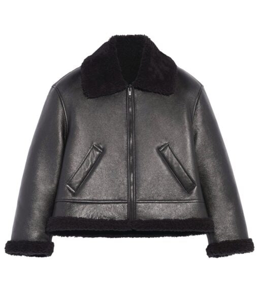 Bad Bunny Black Shearling Jacket