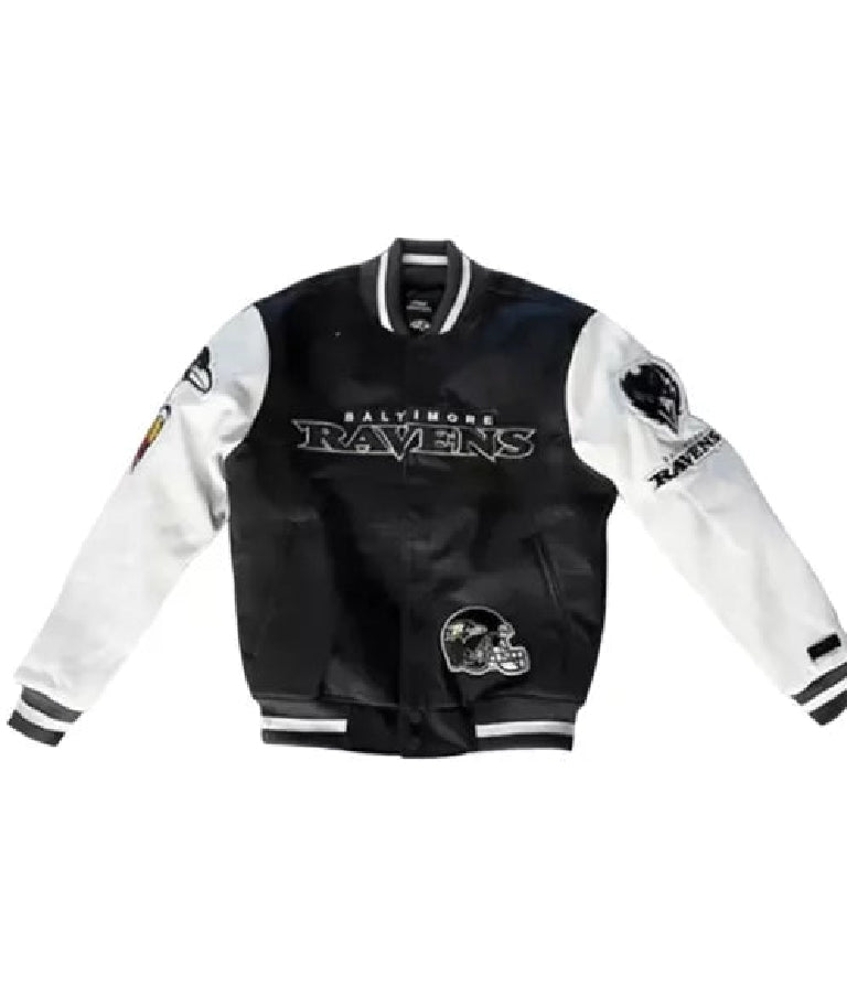 Bartel Baltimore Ravens Nfl Black Varsity Jacket With Patches