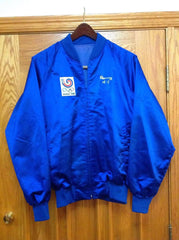 Blue Seoul Korea 1988 NBC Olympiad Satin Jacket