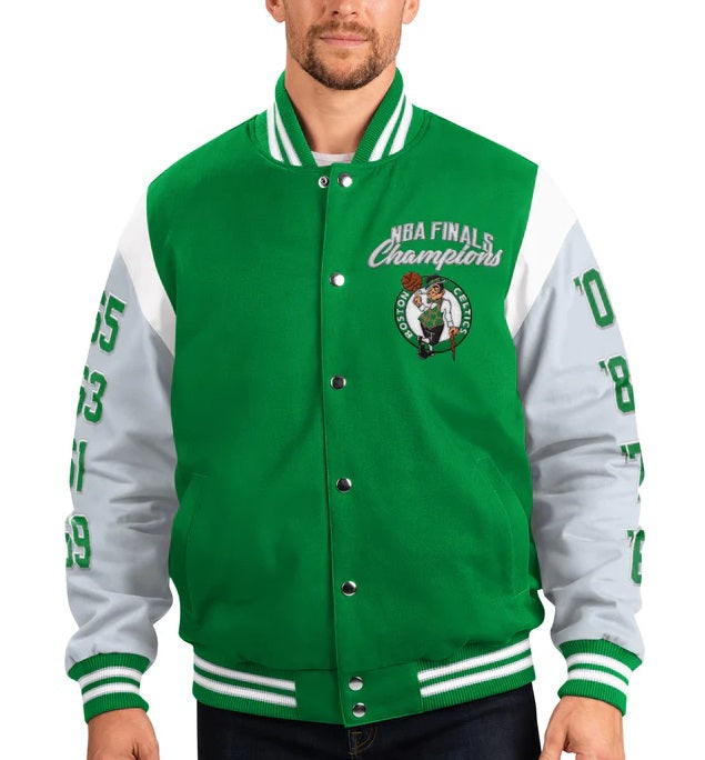 Boston Celtics 17 Time Championship Varsity Jacket