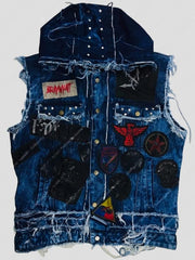 Bray Wyatt Blue Denim Hooded Vest