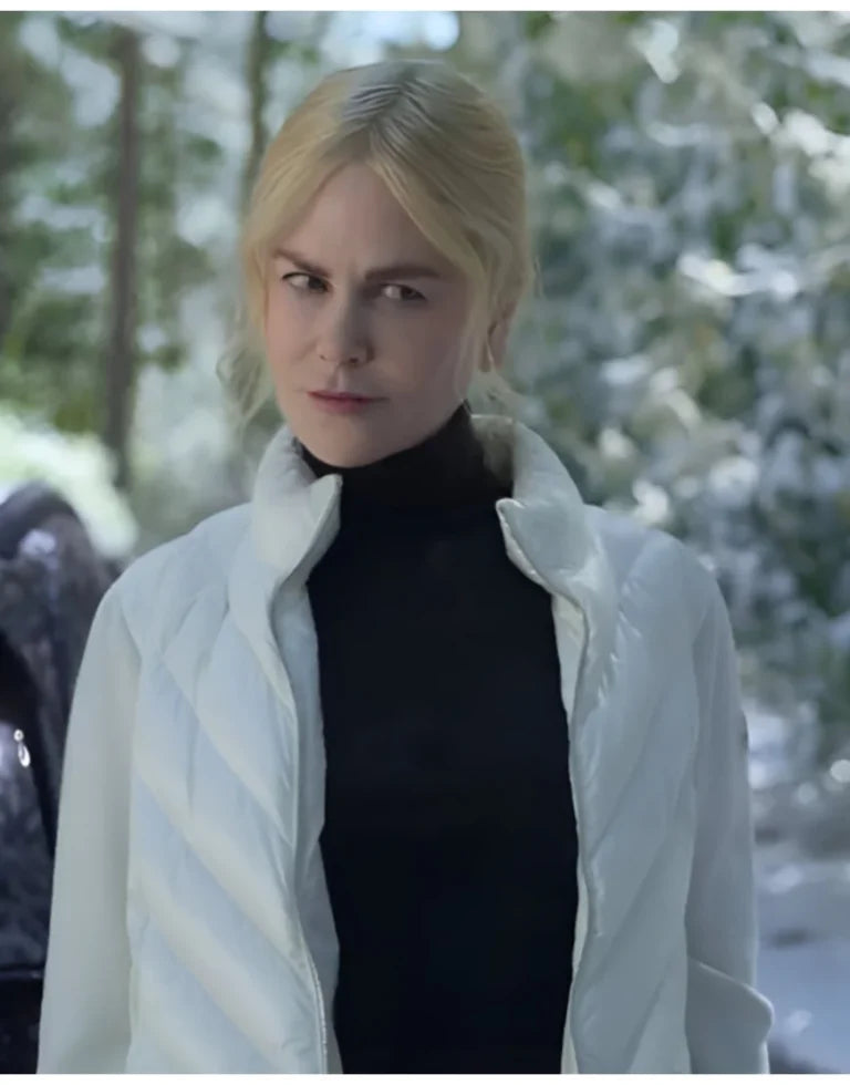 A Family Affair 2024 Nicole Kidman White Puffer Jacket