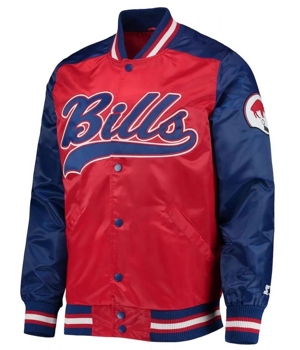 Buffalo Bills The Tradition Team Full-Snap Varsity Satin Jacket