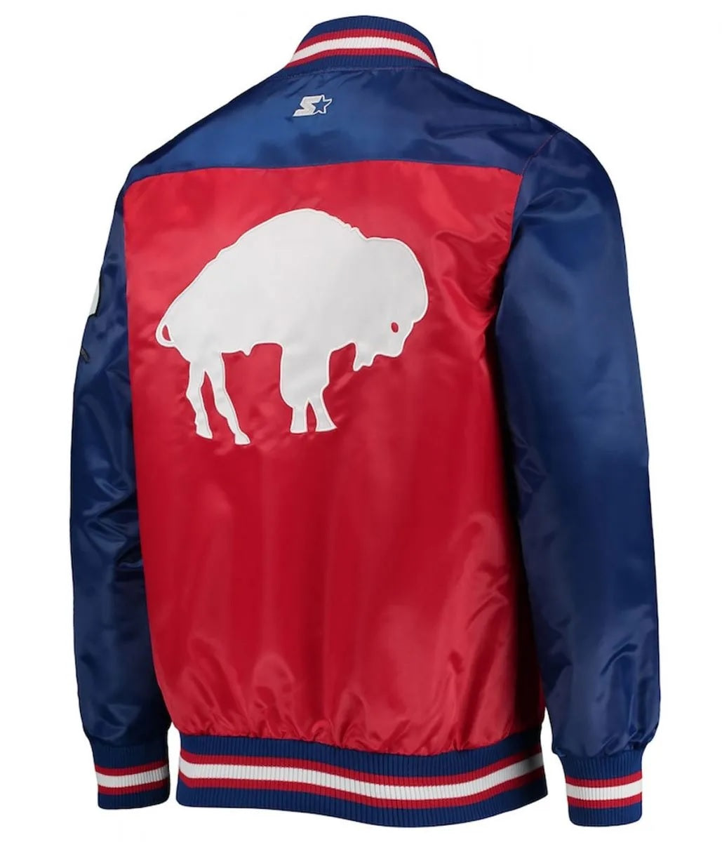 Buffalo Bills The Tradition Team Full-Snap Varsity Satin Jacket