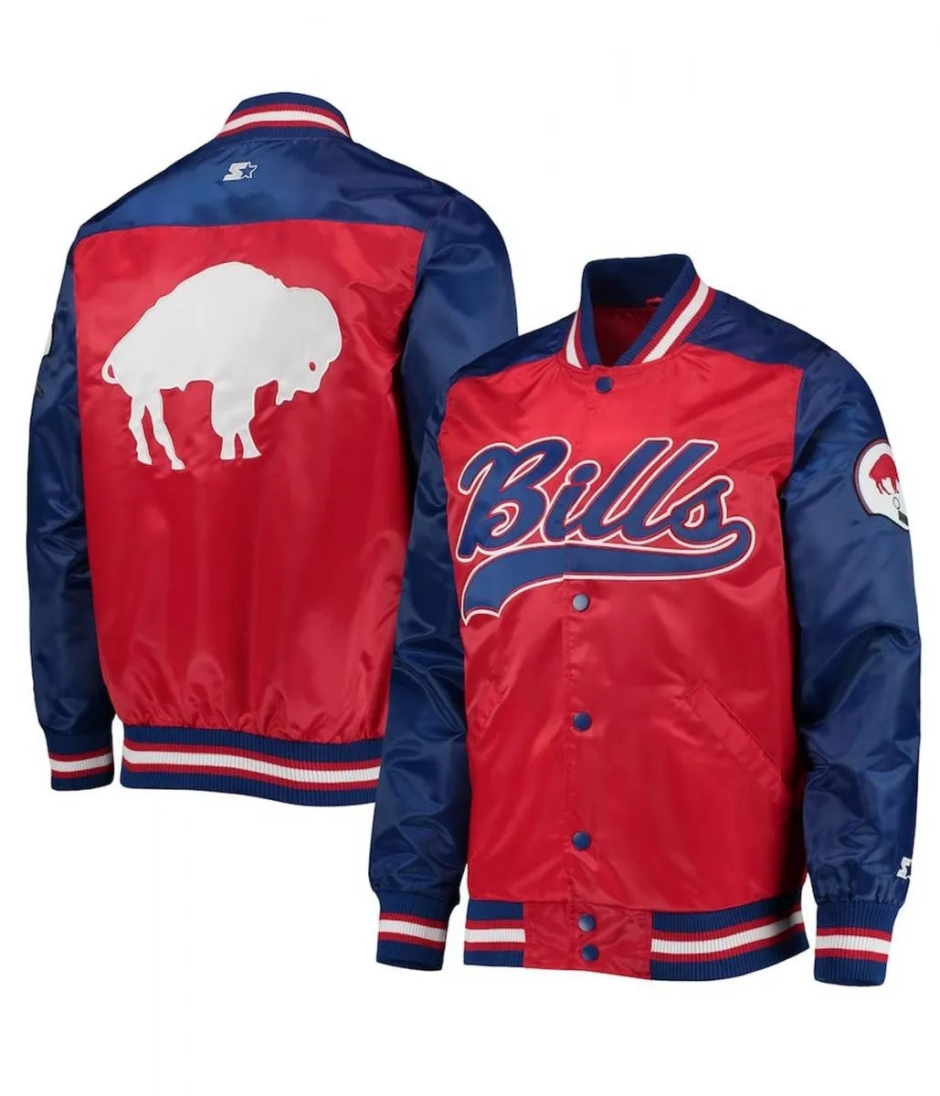 Buffalo Bills The Tradition Team Full-Snap Varsity Satin Jacket