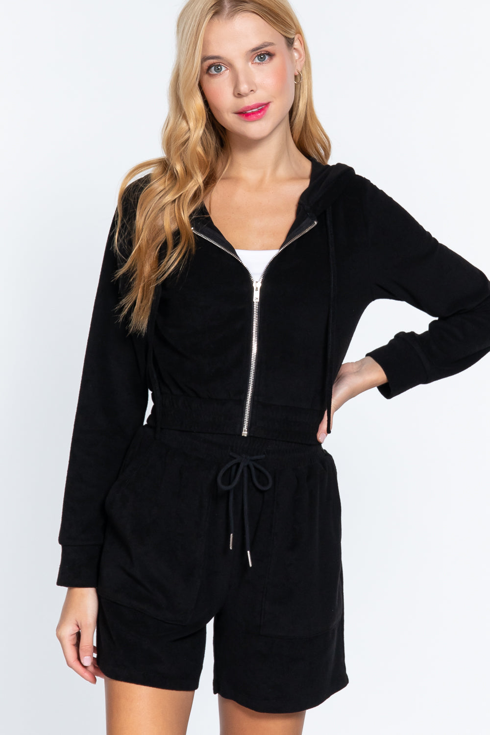 Hoodie Terry Towelling Women's Jacket