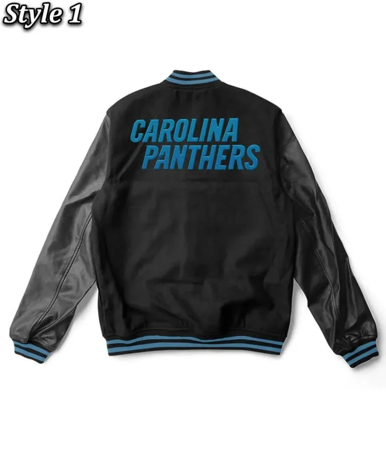 Carolina Panthers Black Letterman Jacket