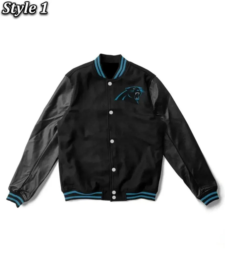 Carolina Panthers Black Letterman Jacket