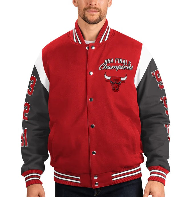 Chicago Bulls 6 Time Championship Varsity Jacket