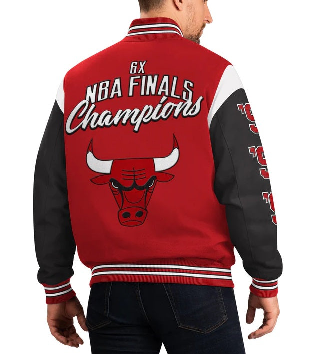 Chicago Bulls 6 Time Championship Varsity Jacket