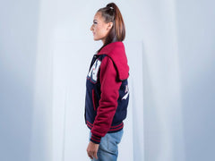 Class Of 17 Novo Jackets Navy Blue And Red Letterman Jacket