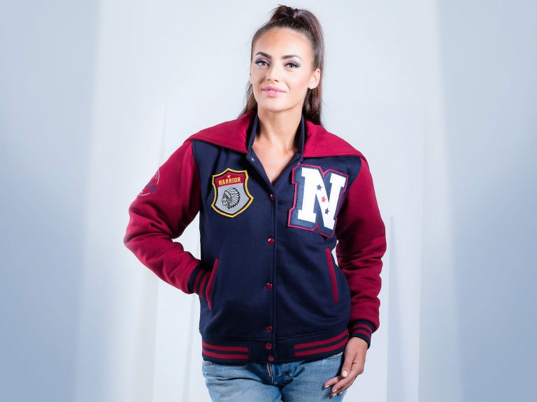 Class Of 17 Novo Jackets Navy Blue And Red Letterman Jacket