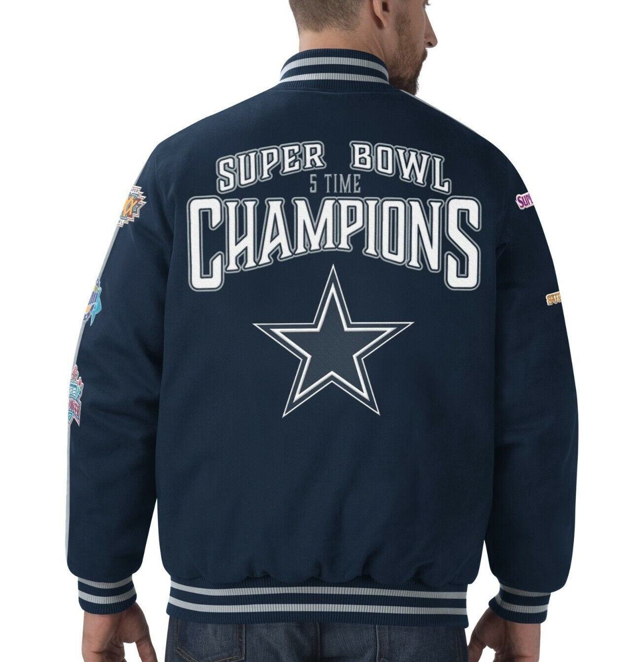 Dallas Cowboys 5 Time Super Bowl Champion Jacket