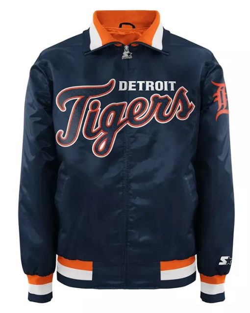 Detroit Tigers Mens Blue Varsity Jacket