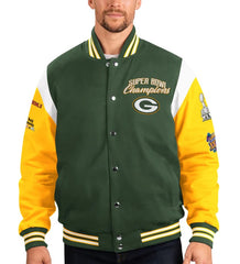 Green Bay Packers 4 Time Super Bowl Varsity Jacket