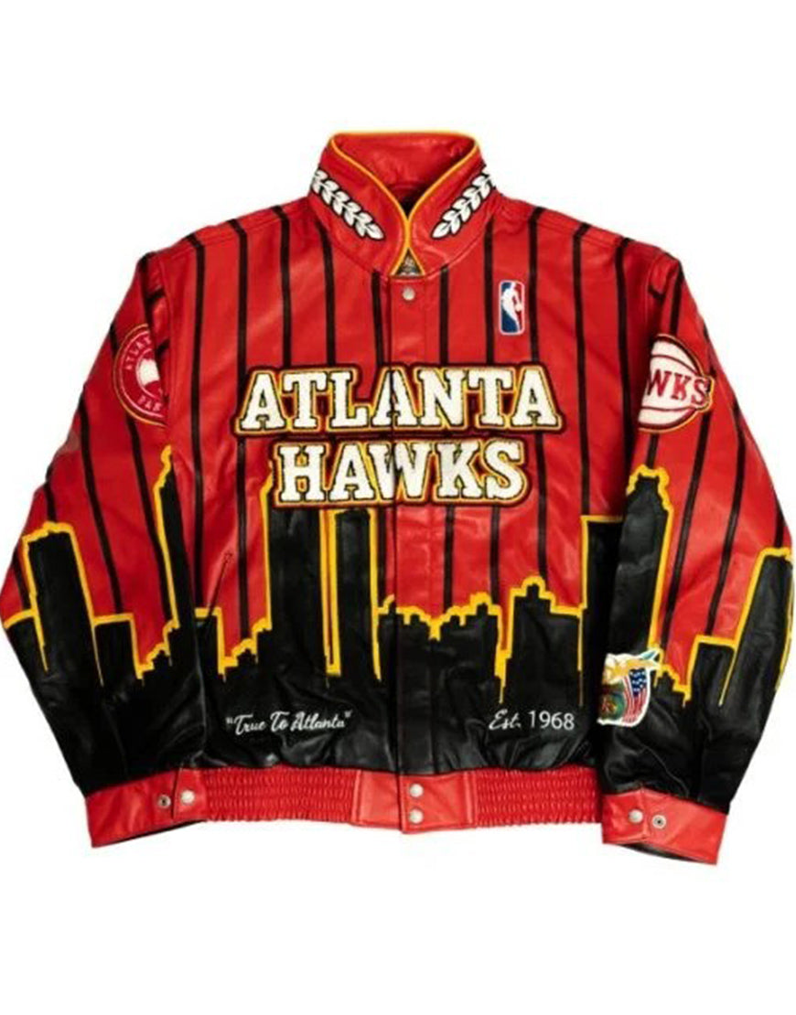 Atlanta Hawks Vegan Leather Jacket