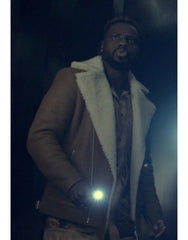 Dark Matter 2024 Dayo Okeniyi Brown Jacket