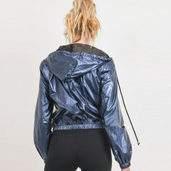 Metallic Colorblock Women's Jacket