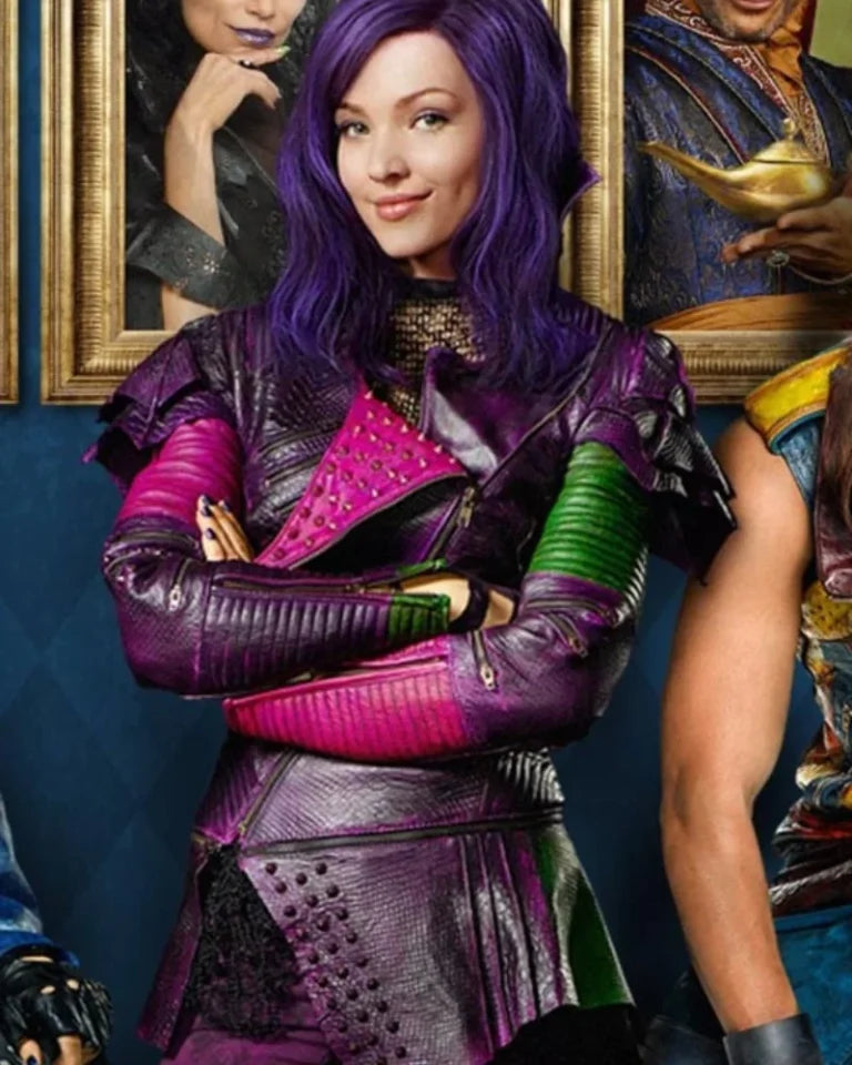 Dove Cameron Descendants Purple Leather Jacket