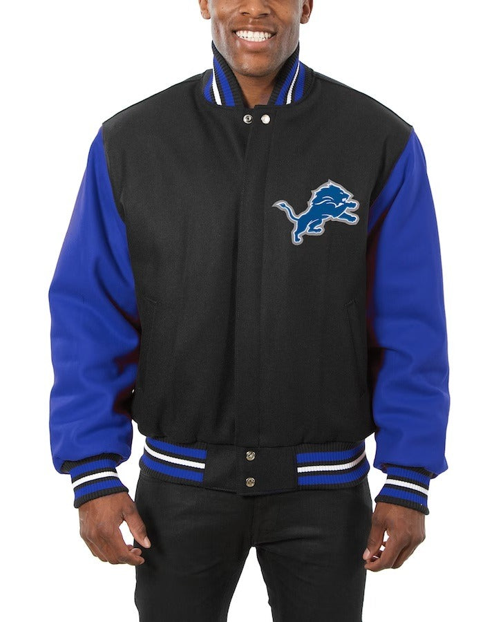 JH Design Detroit Lions Wool Varsity Jacket