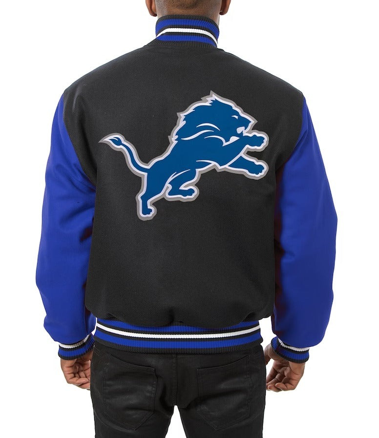 JH Design Detroit Lions Wool Varsity Jacket