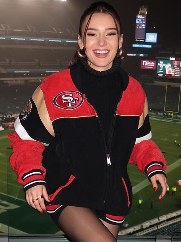 49ers Kristin Juszczyk Suede Jacket