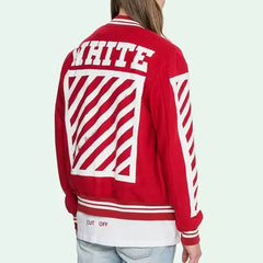 Off-White Red Varsity Jacket