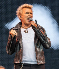 Billy Idol Black Distressed Leather Jacket