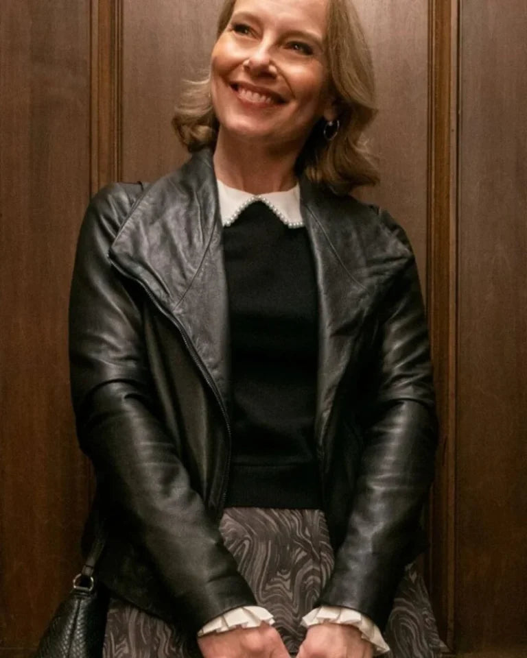 Amy Ryan Only Murders In The Building Jan Black Leather Jacket