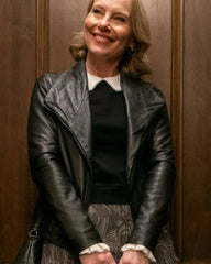 Amy Ryan Only Murders In The Building Jan Black Leather Jacket