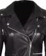 Amber Women's Black Leather Asymmetrical Moto Jacket