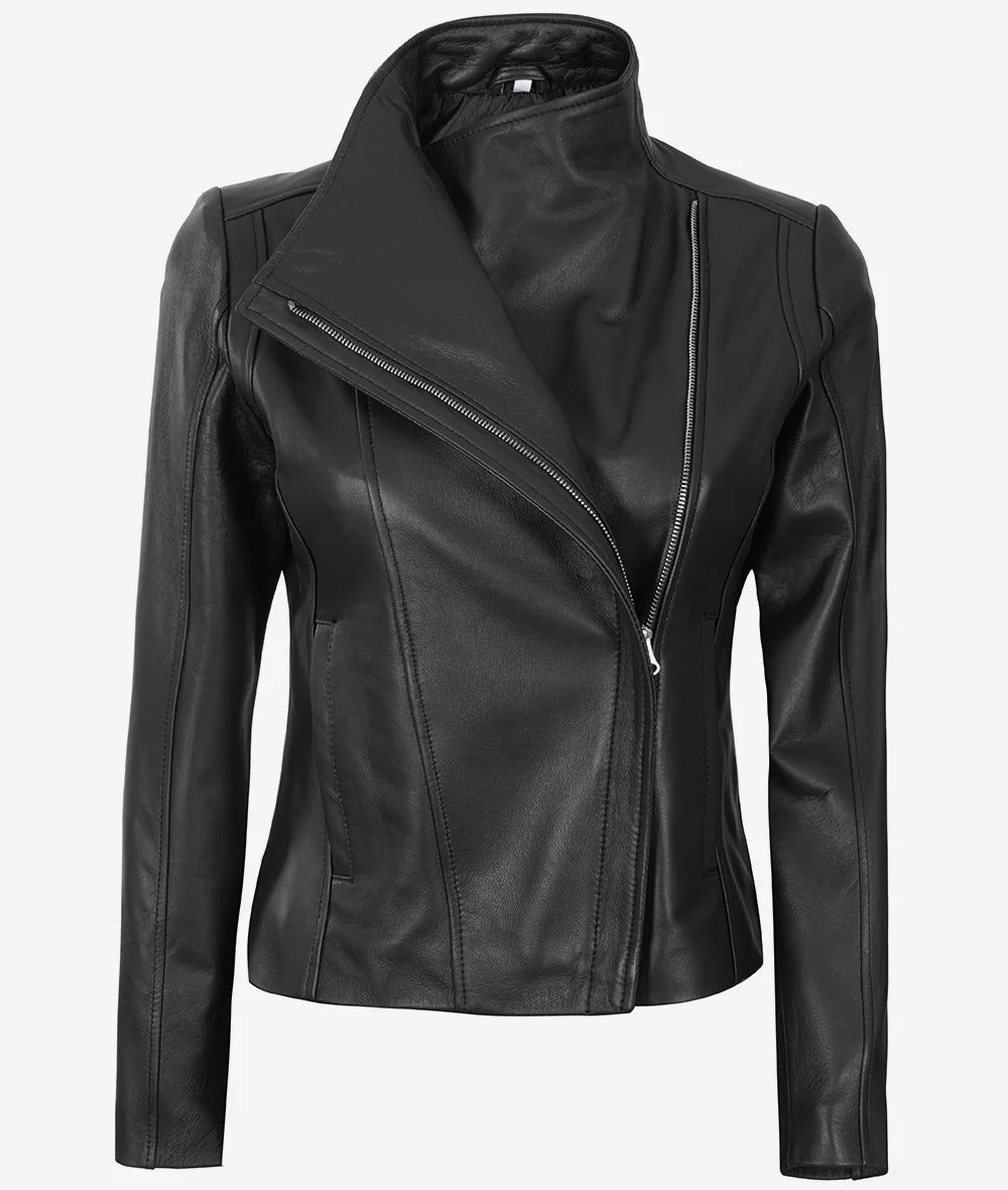 Arezoo Women's Black Real Leather Jacket