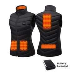 Heated Vest For Women with Battery Pack Included - Windproof Water Resistant Puffer Style